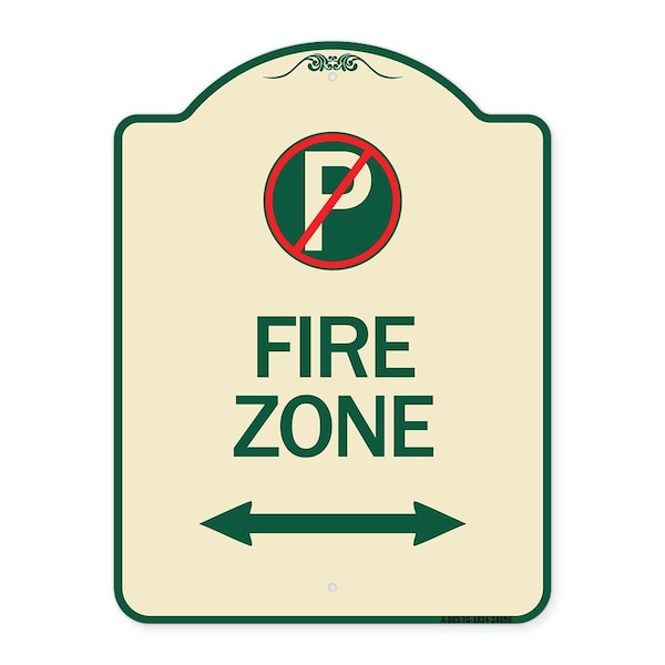 Signmission No Parking and Arrow Pointing Left and Right Heavy-Gauge Aluminum Sign, 24" x 18", TG-1824-24656 A-DES-TG-1824-24656 - main